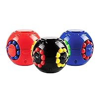 Rotate Bean Magic Cube Slide Puzzle Fidget Toys Anti Stress Sensory Educational IQ Game for Boy Girl Kid Child Adult (Pack of 3 Pieces)