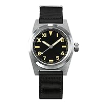 San Martin Men Pilot Watch 38mm Mens Automatic Watches Military Mechanical Wristwatch Sapphire 20ATM C3 Luminous NH35 Nylon Strap