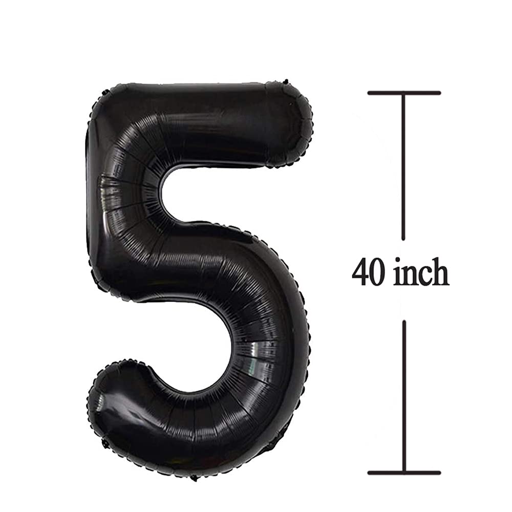 25 Number Balloons Black Big Giant Jumbo Number 25 Foil Mylar Balloons for 25th Birthday Party Supplies 25 Anniversary Events Decorations