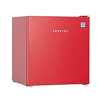 Frestec 1.6 Cu' Mini Refrigerator, Small Refrigerator, Mini Fridge with Freezer, Compact Refrigerator, Red (FR 160 RED)