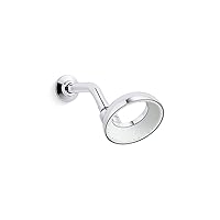 KOHLER 20999-CP Statement VES Single-Function Showerhead, Wide Coverage Spray, Variable Flow from 1.5-0.5 GPM, 1.5 GPM, Polished Chrome