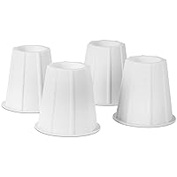 HOME IT 5 to 6-inch Super Quality Bed risers, White Round Shaped, Bed Riser Helps You Storage Under The Bed - 4-Pack