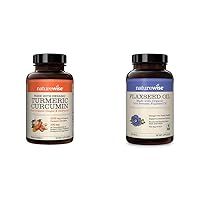 NatureWise Curcumin Turmeric 2250mg & Flaxseed Oil 1200mg Omega 3 6 9 Softgels for Joint, Heart & Immune Support [1 & 2 Month Supply]