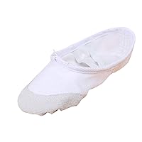 Kids Slippers, Girls Ballet Elastic Band Dance Shoes Canvas Gymnastics Flats Split Sole Shoes