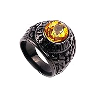 Men's Stainless Steel United States Army Ring with Stone