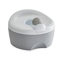 Contours Bravo 3-Stage Potty Training Potty System with Potty Chair, Toilet Trainer, Step Stool All in One, Portable Potty for Infant &Toddler Travel, Potty Training Toilet for Boys and Girls - Gray