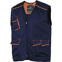 Men's Panoply Panostyle Work Gilet Lightweight Bodywarmer Uniform Large Navy Blue With Orange Trim