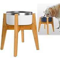 Dog Bowl Stand for Large Dogs - Use to Elevate Pet Food Bowls, and Raise Water Feeders, Dishes - [14-inch Tall]