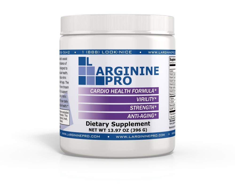 L-ARGININE PRO, L-arginine Supplement - 5,500mg of L-arginine Plus 1,100mg L-Citrulline (Grapeberry / 4 Jars)