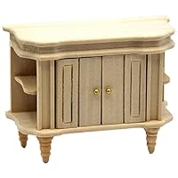 Dollhouse Bare Wood Sideboard Cabinet Miniature Dining Furniture 1:12 Scale