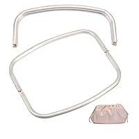 CHGCRAFT 2Pcs Aluminum Purse Frame Kiss Clasp Lock Frame U-Shaped Bag Handle Internal Tubular Frame for DIY Handbag Purse Coin Bag Sewing Making Repair, 4x10x1inch