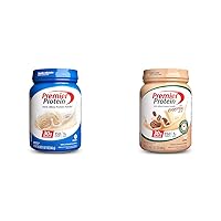 Premier Protein Powder Vanilla & Cafe Latte, 30g Protein, 1g Sugar, 17 Servings, 100% Whey, Keto, Gluten Free, 23.3 & 23.9 Ounces