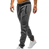 Men's Hiking Cargo Pants Relaxed Fit Drawstring Elastic Waist Joggers Sweatpants with Pockets Sports Athletic Trousers