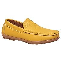 Kids Toddlers Boys Girls Leather Slip On Loafers Moccasin Boat Dress Shoes