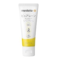 Medela Purelan 1.3 oz (37 g) Nipple Care Cream, No Wiping Required Before Breastfeeding, 100% Natural Lanolin, Gently Supports Breastfeeding