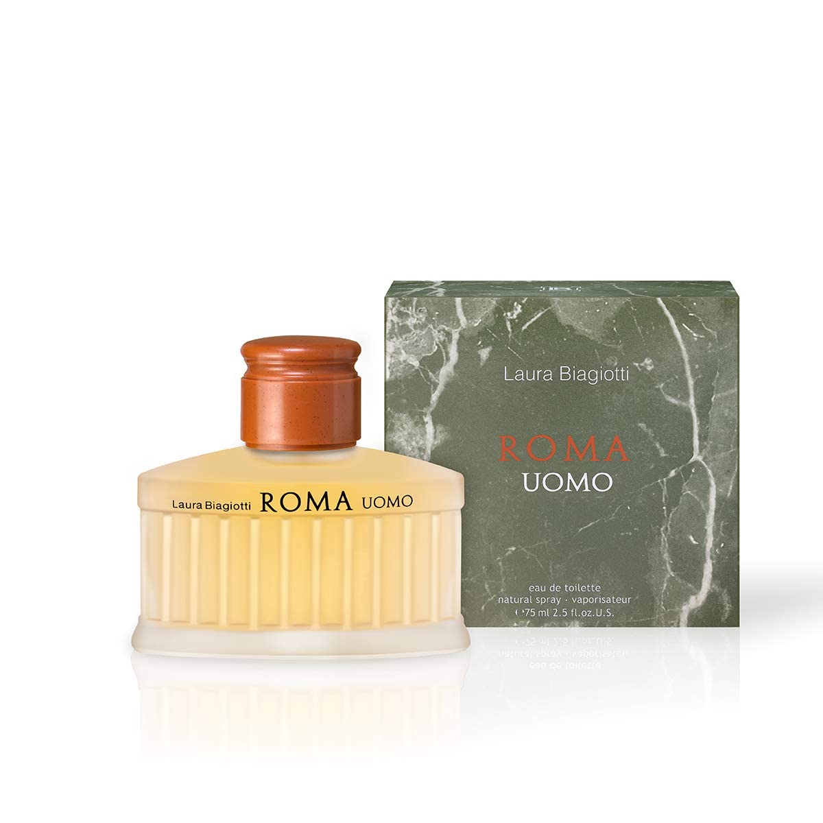 Laura Biagiotti - Roma Uomo - Irresistible Mix of Romanticism and Modernity - Top Notes of Pink Grapefruit, Basil, and Laurel, 2.5 oz Eau de Toilette for Men