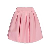 Pink Butterfly Girls' Pleated Scuba Skirt