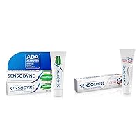 Toothpaste Bundle for Sensitive Teeth - Fresh Mint and Whitening Formulas, 2 Pack of 4 Oz and 1 Pack of 3.4 Oz