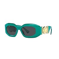 Versace Man Sunglasses Black Frame, Dark Grey Lenses, 53MM