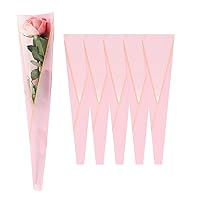 BBC FLOWER Wrapping Paper Single Rose Packaging Bag 100 Pack (Pink)