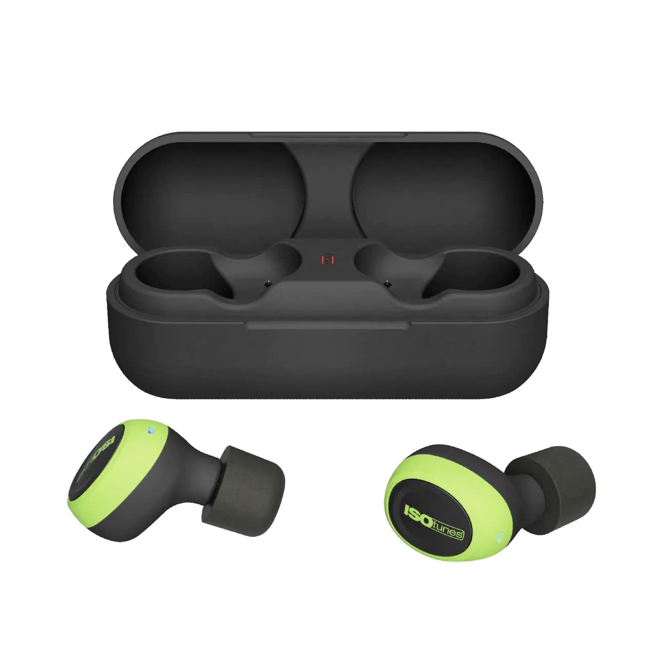 ISOtunes Free 2.0 True Wireless Earbuds: Improved 25 dB Noise Reduction Rating, 22 Hour Total Battery Life, Noise Cancelling Mic, OSHA Compliant Bluetooth Hearing Protector (Free 2.0 - Safety Green)