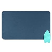 Navy Blue Ironing Mat Portable Ironing Pad Blanket for Table Top Heat Resistant Ironing Board Cover with Silicone Pad for Washer Dryer Tabletop Iron Board Alternative Cover,47.2x27.6in