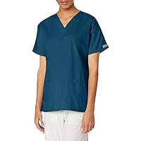Cherokee Women's V Neck Scrubs Shirt, Caribbean Blue, XXXXX-Large