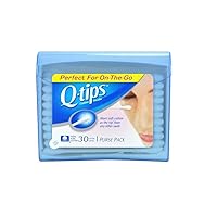 Q, Tips Cotton Swabs, 30 ct, Travel Size Purse ct (Quantity of 5)