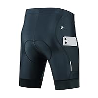Men's Padded Bike Shorts Biking Cycling 4D Padded Bicycle Underwear Padding Gel Pad for Riding Biker with Pockets