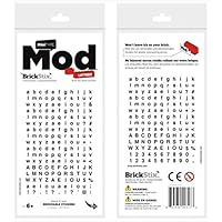Mod - Letters - Removable, Repositionable Stickers for Your Bricks