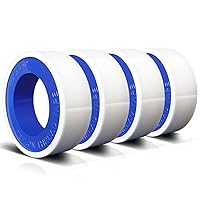 4 Rolls 1/2 Inch(W) X 520 Inches(L) Teflon Tape,Plumbers Tape,PTFE Tape,Sealing Tape,Plumbing Tape,Sealant Tape,Thread Seal Tape for Shower Head,Water Pipe Sealing Tape,Duct Tape,White