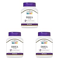 21st Century DHEA 25 mg Capsules, 90 Count (Pack of 3)