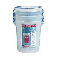 4-Quart Round Food-Storage Container with Lid, Set of 3