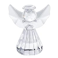 Crystal Angel Figurine Collection Pretty Glass Ornament Cute Statue Home Decor Table Animal Collectible Gift on Desk