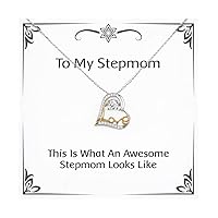 This Is What An Awesome Stepmom Looks Like Love Dancing Necklace, Stepmom Jewelry, Cute Gifts For Stepmom from Daughter