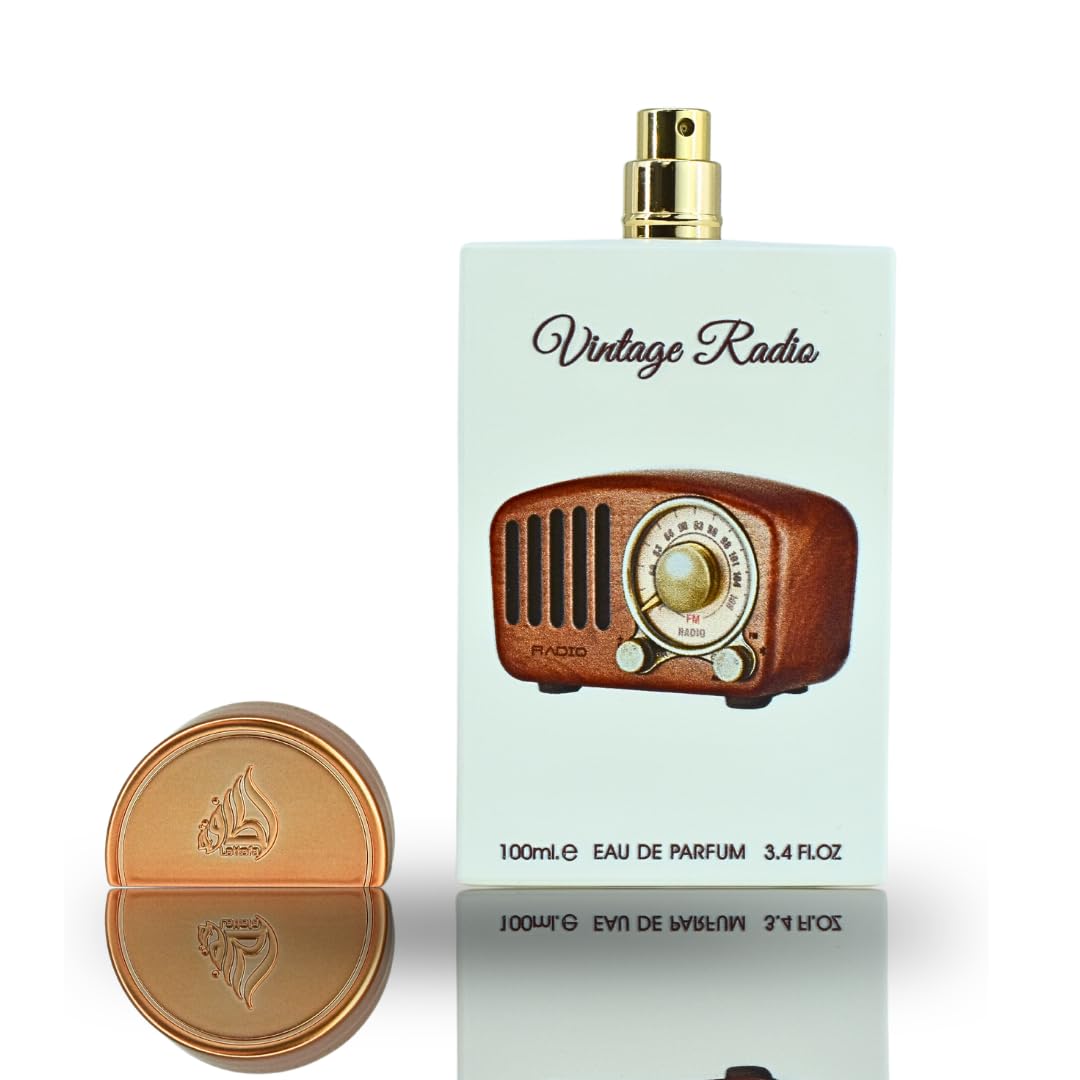 Lattafa perfumes Vintage Radio 100Ml (3.4Oz) | Sandalwood, Amberwood, Lavender, Sage, Bergamot.