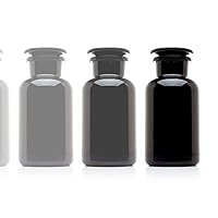 Infinity Jars 500 ml (17 fl oz) Black Ultraviolet All Glass Refillable Apothecary Jar 10-Pack