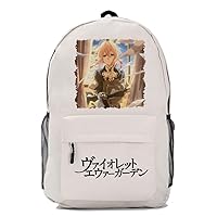 Violet Evergarden Anime Cosplay Backpack Casual Daypack Day Trip Travel Hiking Bag Carry on Bags Beige /6