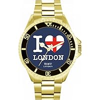 I Love London Navy Mens Wrist Watch 42mm Case Custom Design