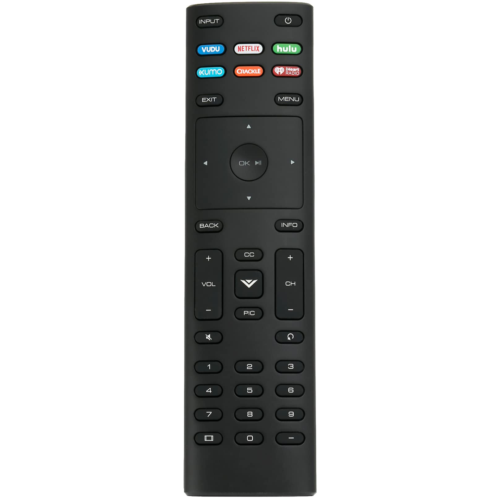 XRT136 Remote Control Replace fit for VIZIO TV D24F-F1 D32FF1 D43F-F1 E55U-D0 E55UD2 E55-D0 E55E1 M65-D0 M65E0 P65-E1 P75C1 P75E1 M70-E3 M75E1 E43-E2 D50F-F1 E32-D1 E32H-D1 E40-D0 E43-D2 E43U-D2