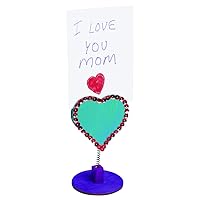 Colorations® Wooden Bobble Heart Note & Photo Holders, Set of 12, Craft for Kids & Fun Home Activities,Keepsake or Give a Personalize Gift, Create Unique & Personal Designs,Craft Project for Children