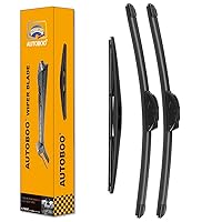 AUTOBOO Replacement for Honda fit Rear and Front Windshield Wiper Blade 2009-2020,3 Pieces 28