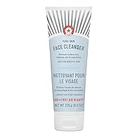 First Aid Beauty Pure Skin Face Cleanser, Sensitive Skin Cream Cleanser with Antioxidant Booster, 8 oz.