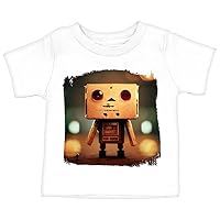 Kawaii Graphic Baby Jersey T-Shirt - Cool Robot Baby T-Shirt - Graphic T-Shirt for Babies