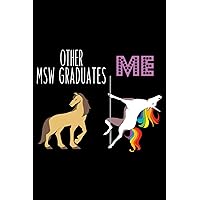 MSW Graduates: MSW Graduate Gift Funny Lined Journal, Notebook, Size 6