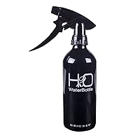 Cricket H2O Water Spray Bottle for Hair Mist Salon Style Spray Bottles Metal Aluminum, Hairstylist Barber Styling Supplies and Accessories, 13.5 oz, Sparkle Black
