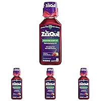 Nighttime Sleep Aid Liquid, 50 mg Diphenhydramine HCl, No.1 Sleep-Aid Brand, Calming Vanilla Cherry Flavor, Non-Habit Forming, 12 FL OZ (Pack of 4)