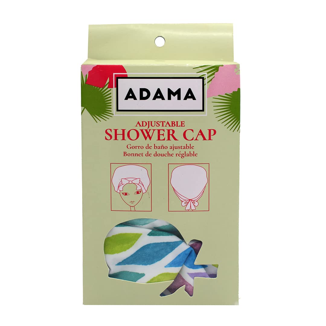 ADAMA Adjustable Shower Cap, Prevents Breakage and Preserves Style, Extra Space for Extra Voluminous Hair, Adjustable Straps, More Security and Comfort, Machine Washable, Green