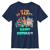 Pokemon Kids Birthday Party Boys Short Sleeve Tee Shirt