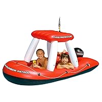 Swimline Fireboat Squirter Inflatable Pool Toy Red/White, 60 X 33 X 32